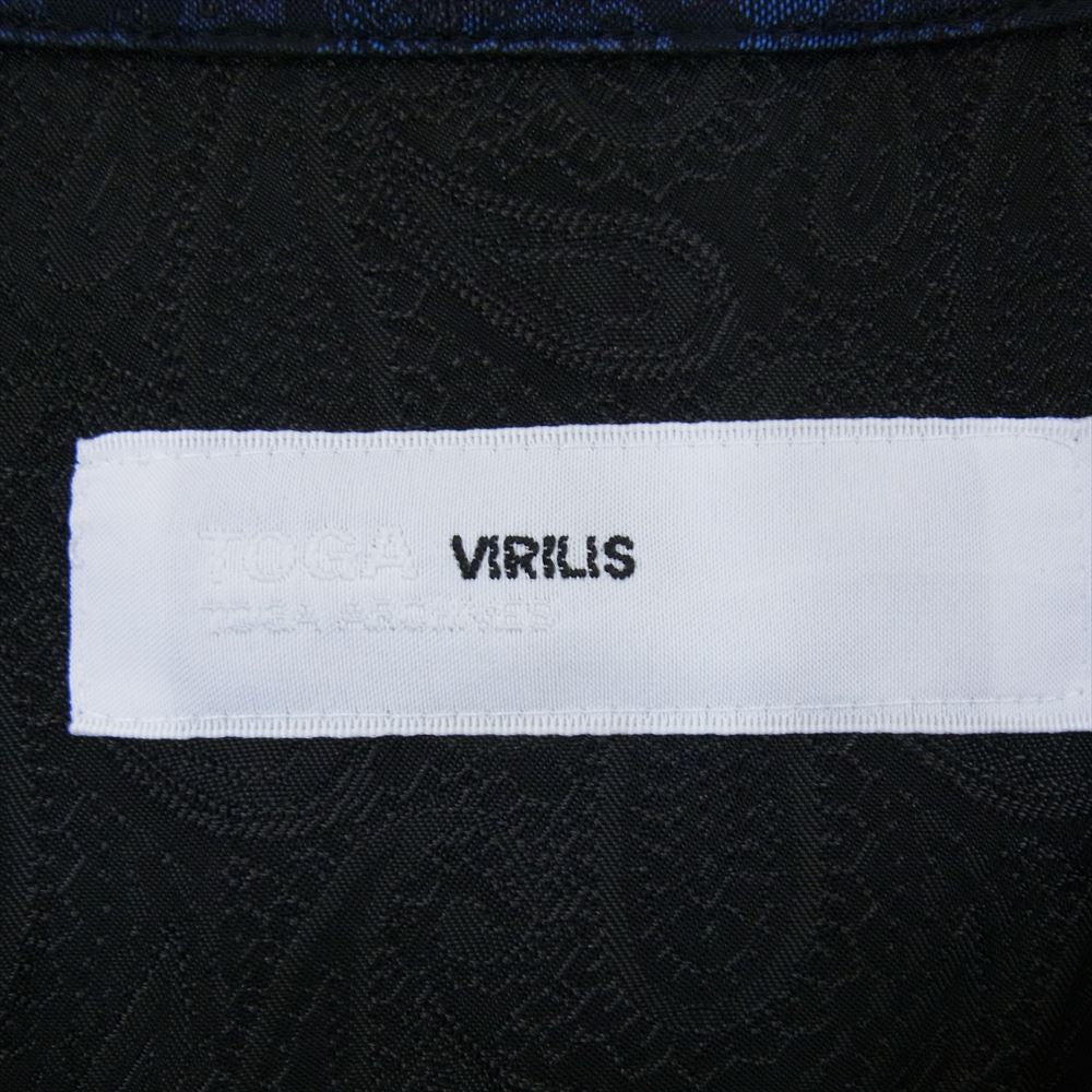 TOGA トーガ TV31-FJ319 VIRILIS ビリリース Paisley jacquard shirt ペイズリー ジャガード 長袖 シャツ ブラック系 48【中古】