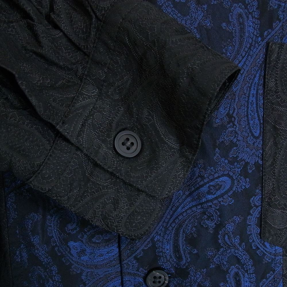 TOGA トーガ TV31-FJ319 VIRILIS ビリリース Paisley jacquard shirt ペイズリー ジャガード 長袖 シャツ ブラック系 48【中古】