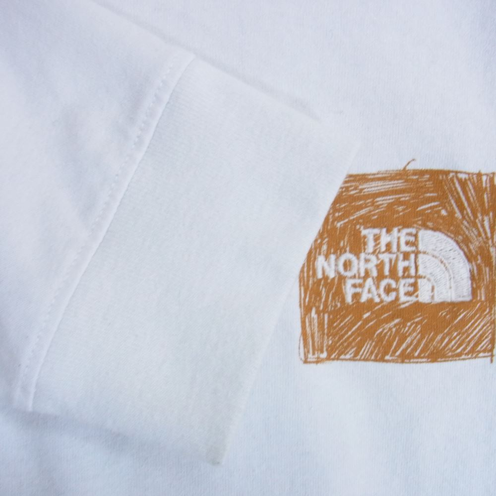 THE NORTH FACE ノースフェイス NF0A5GML M L/S LOGO PLAY TEE バックプリント ロングスリーブ Tシャツ 長袖  ホワイト系 M【中古】
