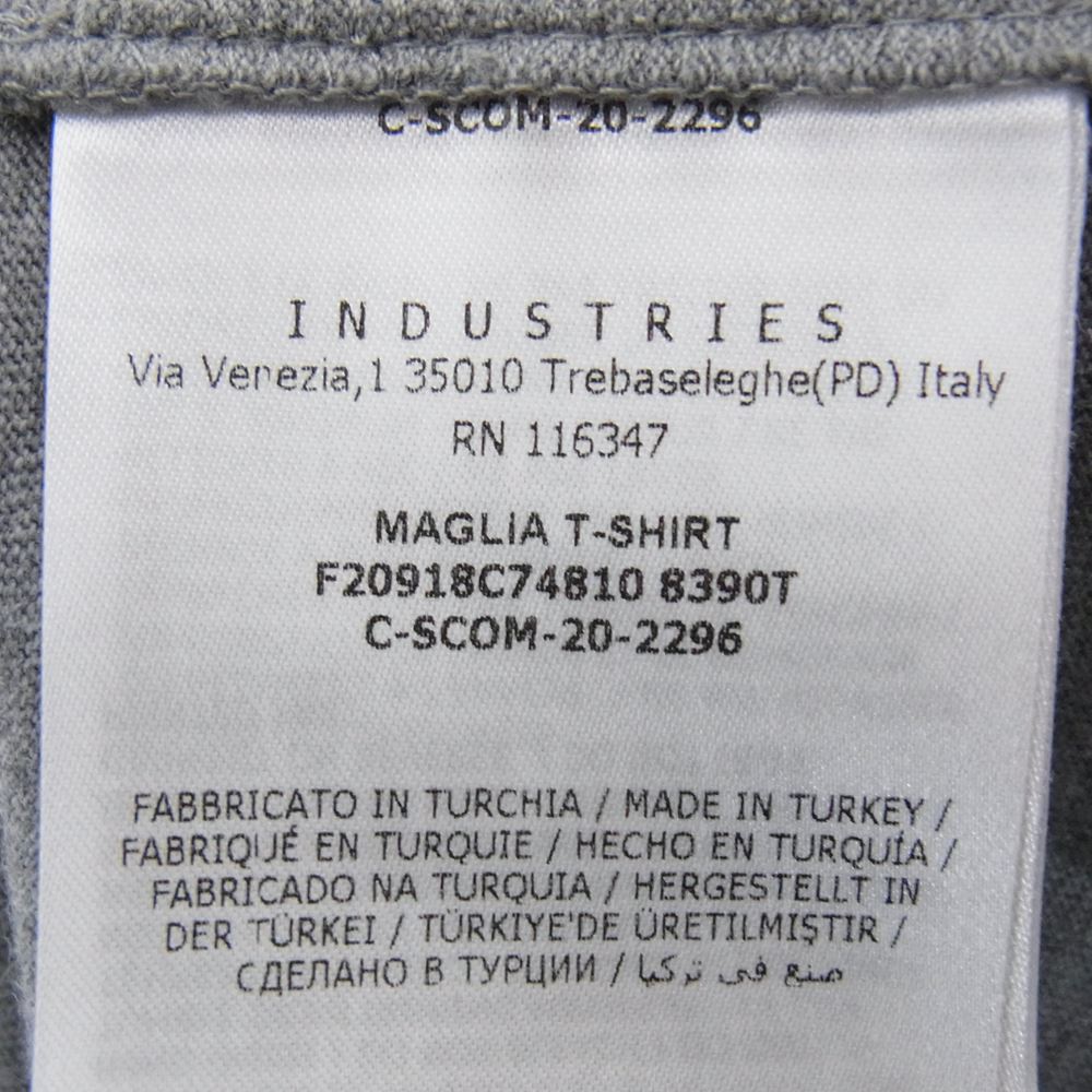 MONCLER モンクレール F20918C74810 MAGLIA T-SHIRT フロッキー プリント ロゴ Ｔシャツ 半袖  グレー系 M【中古】