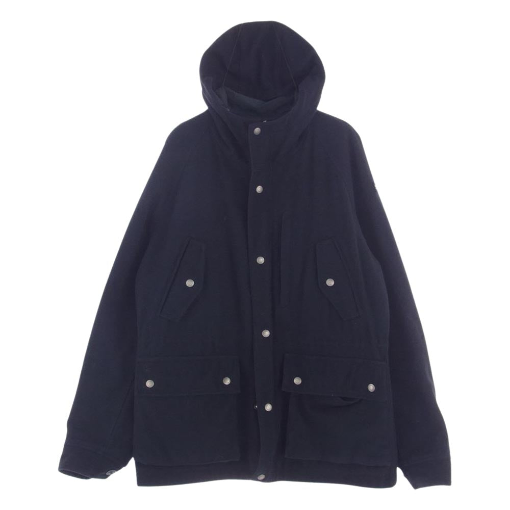 WOOLRICH ウールリッチ イタリア製 ウール ナイロン リバーシブル 2WAY マウンテンパーカー ネイビー系 M【中古】