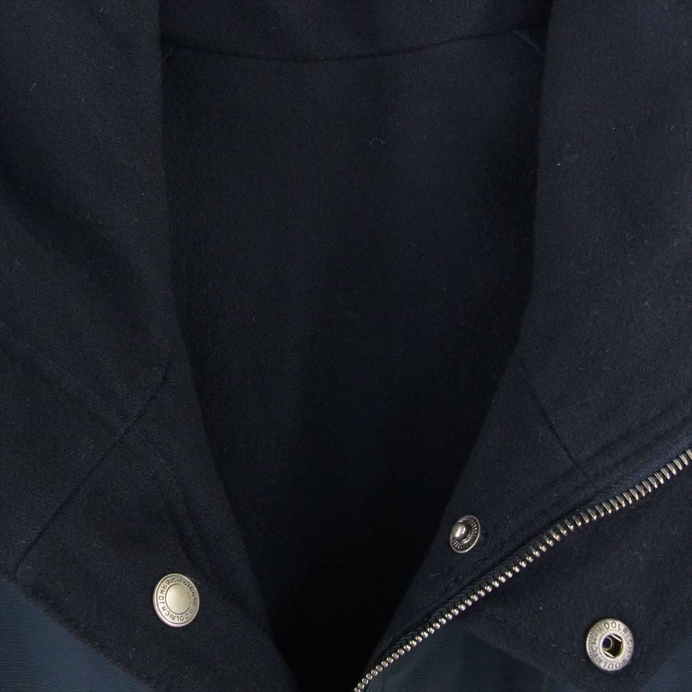 WOOLRICH ウールリッチ イタリア製 ウール ナイロン リバーシブル 2WAY マウンテンパーカー ネイビー系 M【中古】