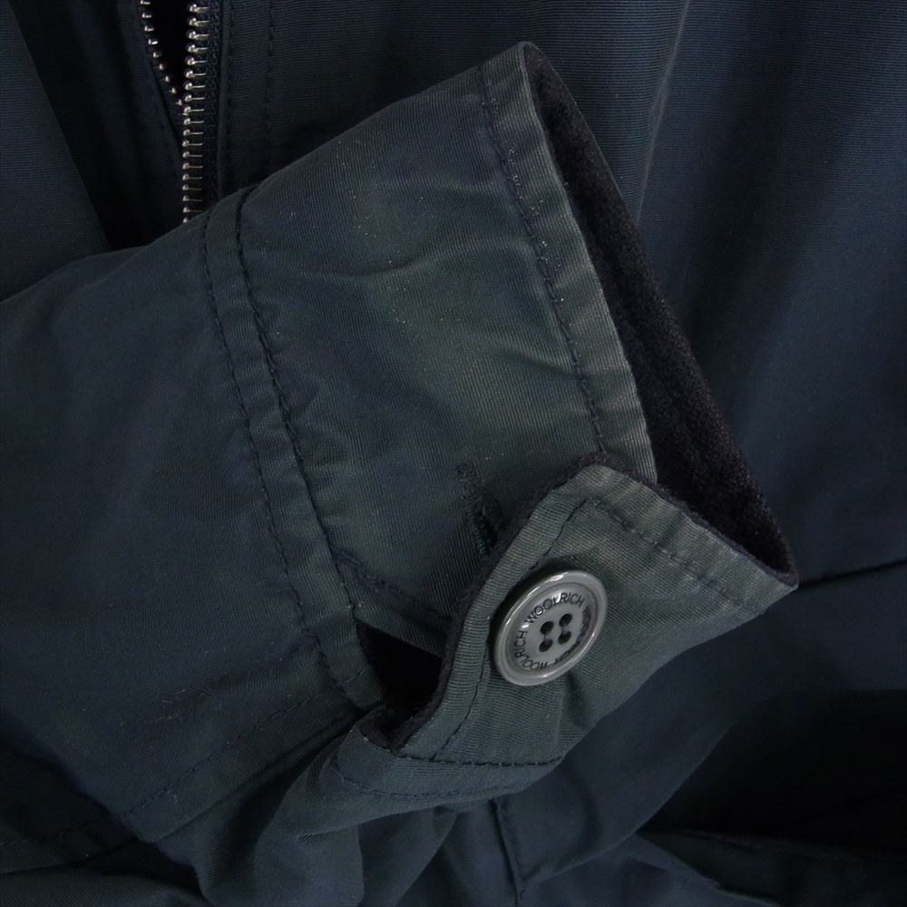 WOOLRICH ウールリッチ イタリア製 ウール ナイロン リバーシブル 2WAY マウンテンパーカー ネイビー系 M【中古】