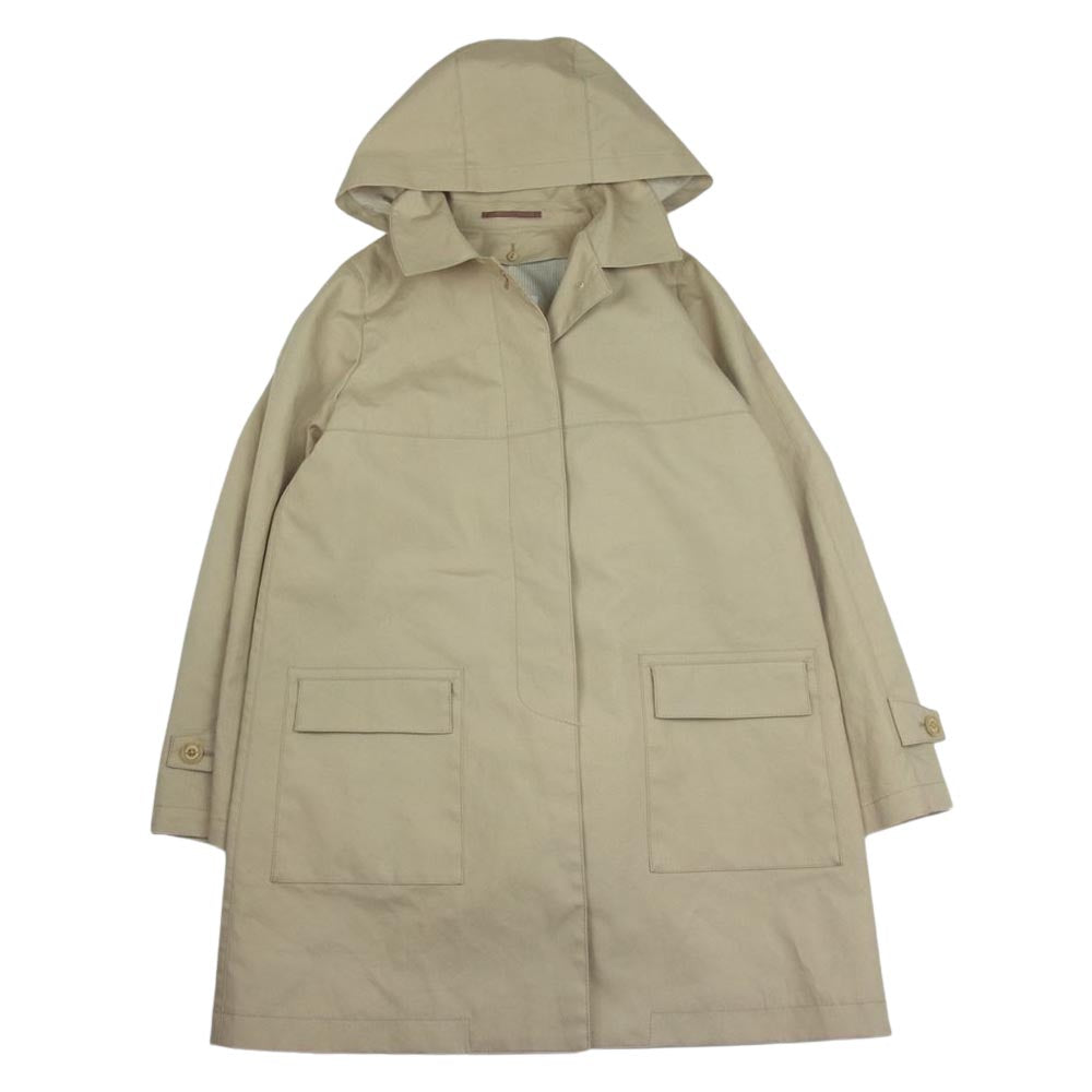 Mackintosh マッキントッシュ H5A06-922-40 PHILOSOPHY フィロソフィー ストライプ キルティング ライナー付き フーディ トレンチコート ベージュ系 36【中古】