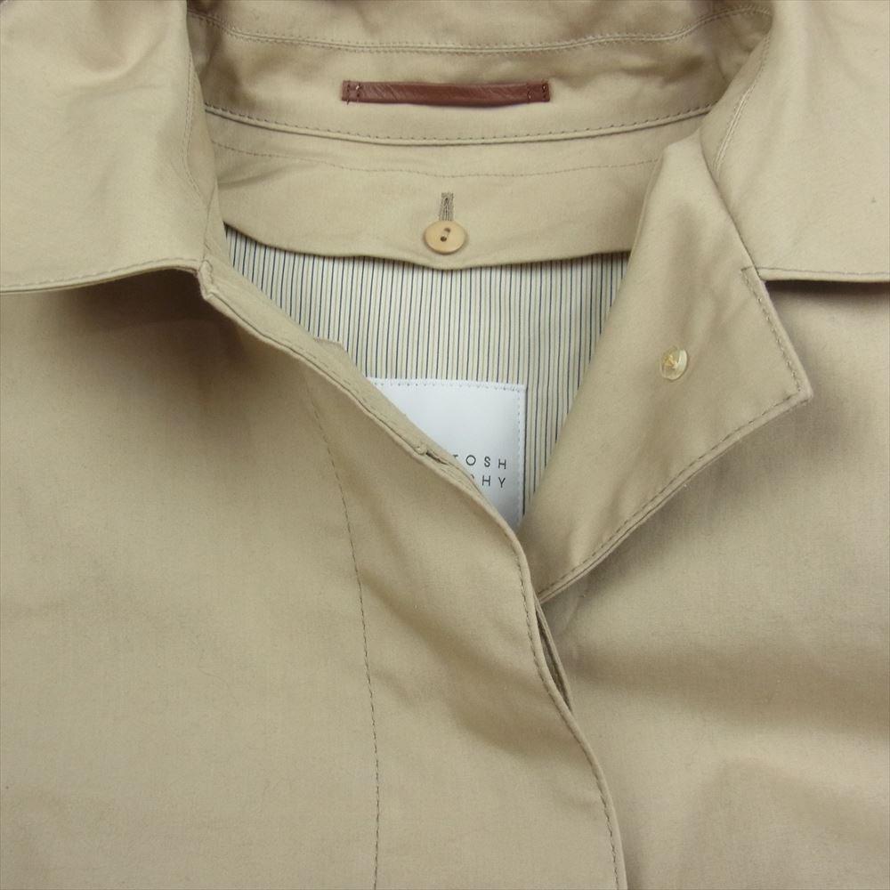Mackintosh マッキントッシュ H5A06-922-40 PHILOSOPHY フィロソフィー ストライプ キルティング ライナー付き フーディ トレンチコート ベージュ系 36【中古】