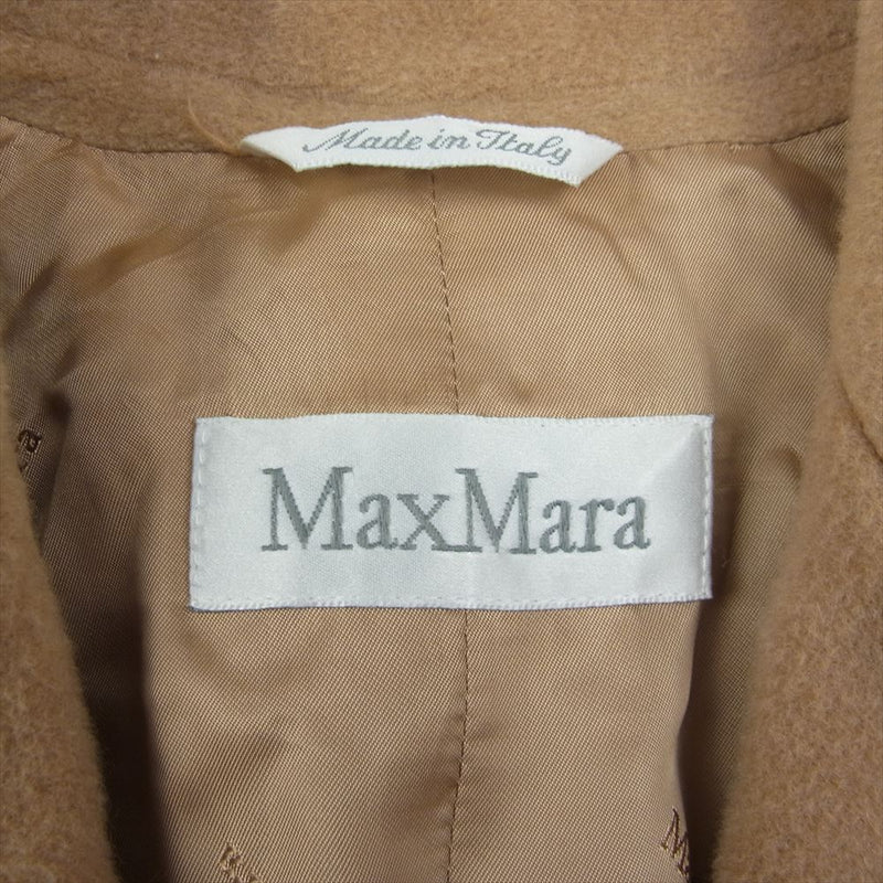 MAX MARA マックスマーラ RN73136 イタリア製 白タグ ヴァージンウール カシミヤ混 ダブル ロングコート  ベージュ系 38【中古】