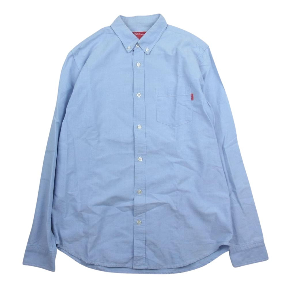 Supreme シュプリーム L/S Oxford Shirt オックスフォード 長袖 ボタン ダウン シャツ ブルー系 M【中古】