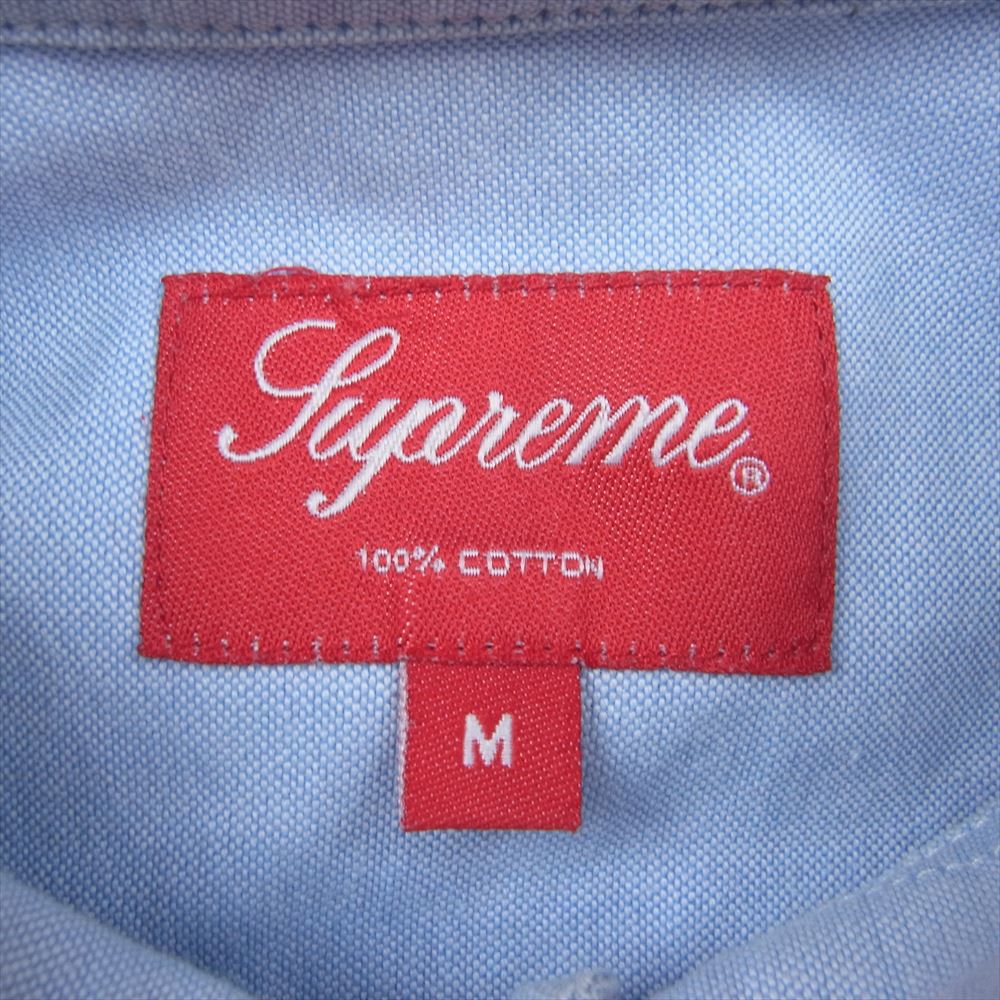 Supreme シュプリーム L/S Oxford Shirt オックスフォード 長袖 ボタン ダウン シャツ ブルー系 M【中古】