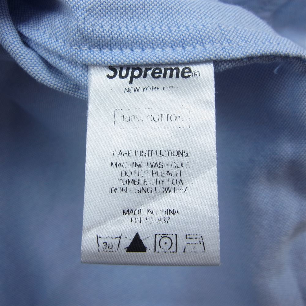 Supreme シュプリーム L/S Oxford Shirt オックスフォード 長袖 ボタン ダウン シャツ ブルー系 M【中古】