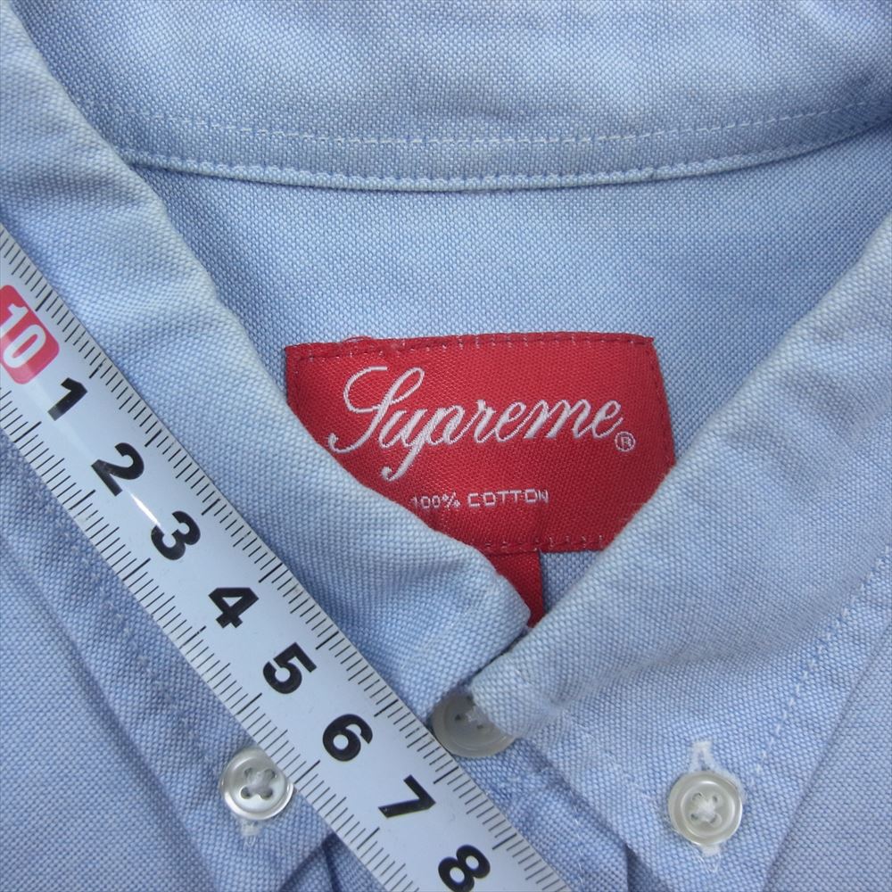 Supreme シュプリーム L/S Oxford Shirt オックスフォード 長袖 ボタン ダウン シャツ ブルー系 M【中古】