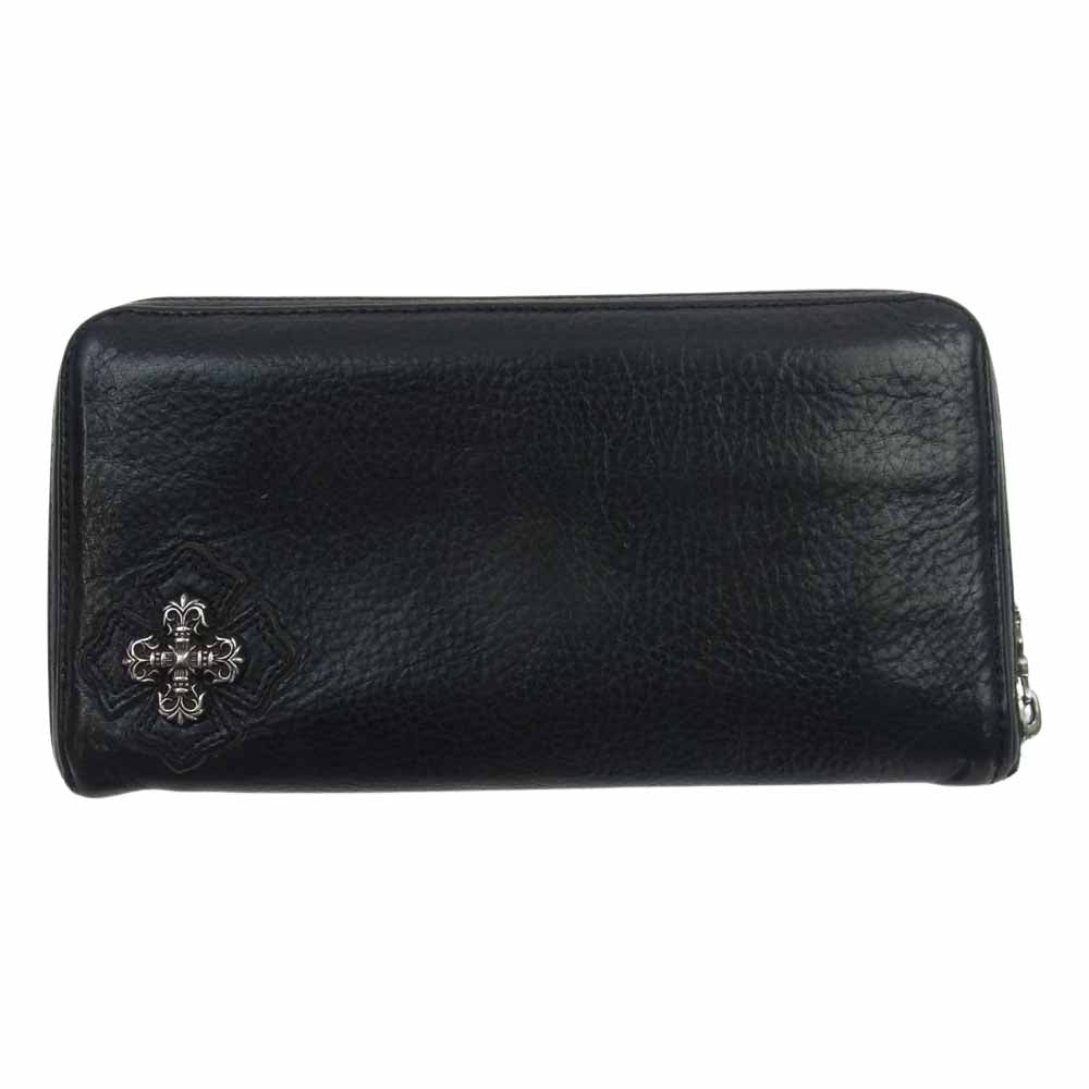 CHROME HEARTS クロムハーツ（原本無） REC F ZIP2フィリグリープラス レザーラウンド ダガージップ ロングウォレット 長財布 ブラック系【中古】