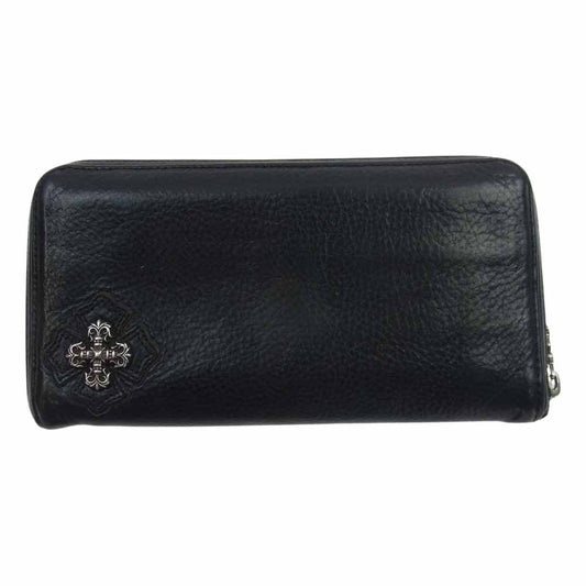 CHROME HEARTS クロムハーツ（原本無） REC F ZIP2フィリグリープラス レザーラウンド ダガージップ ロングウォレット 長財布 ブラック系【中古】