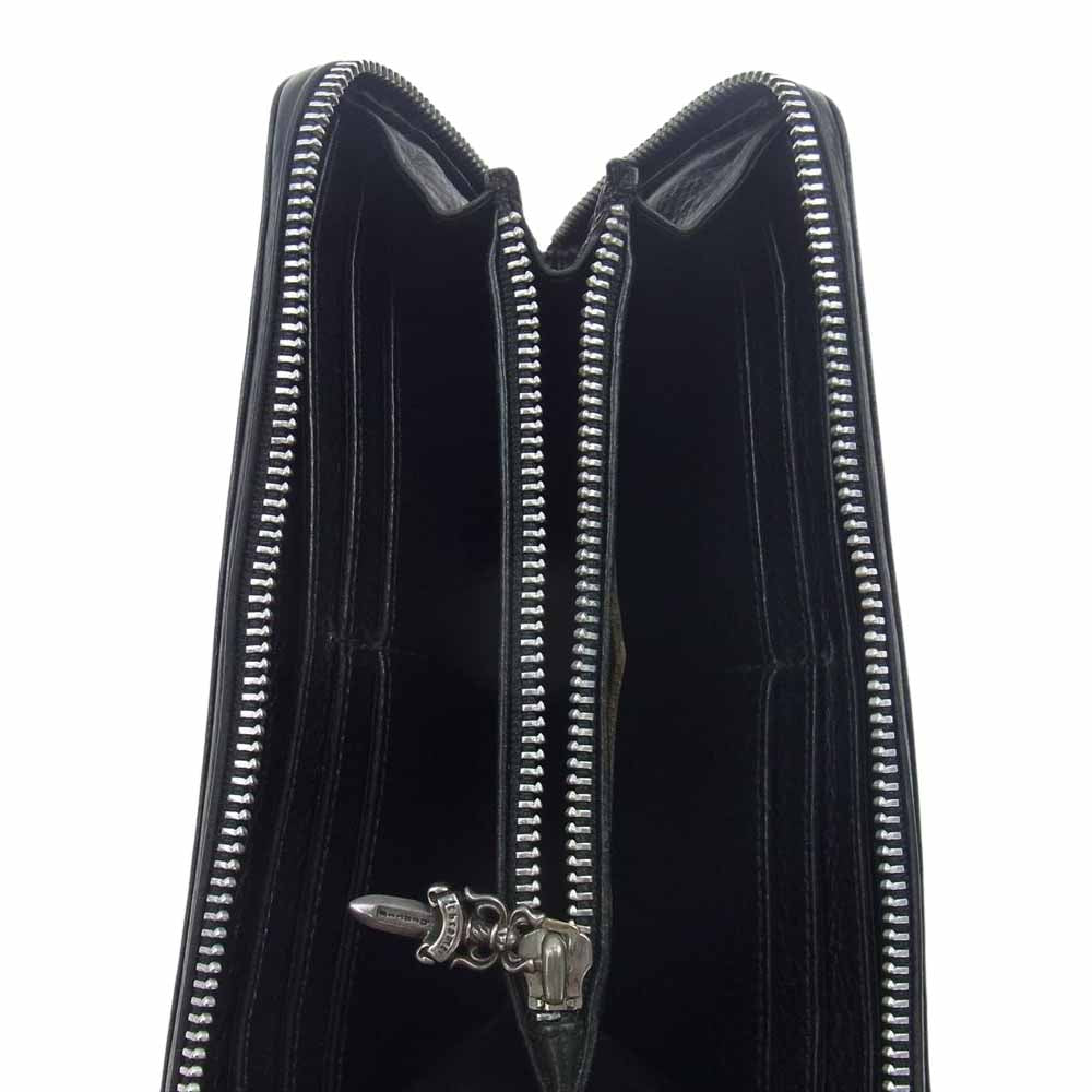 CHROME HEARTS クロムハーツ（原本無） REC F ZIP2フィリグリープラス レザーラウンド ダガージップ ロングウォレット 長財布 ブラック系【中古】