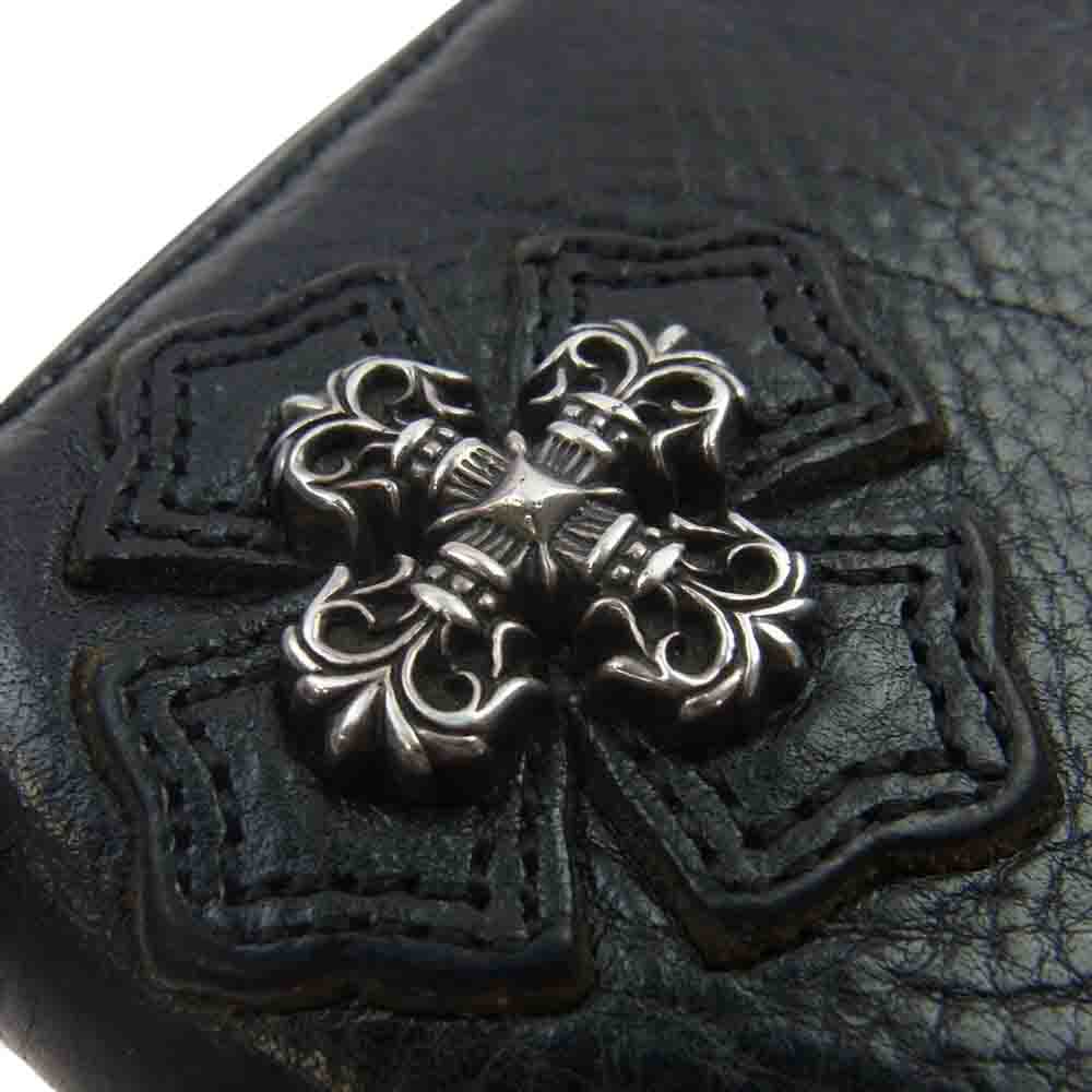 CHROME HEARTS クロムハーツ（原本無） REC F ZIP2フィリグリープラス レザーラウンド ダガージップ ロングウォレット 長財布 ブラック系【中古】