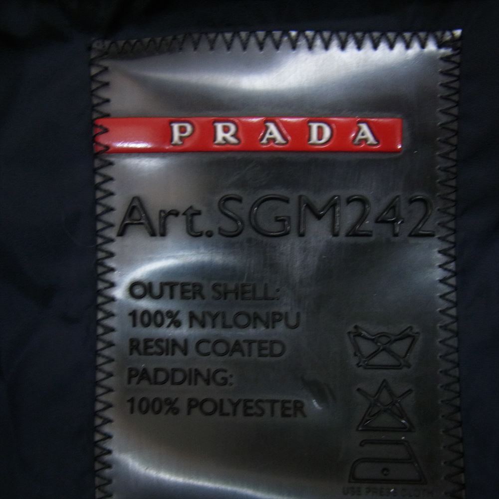 PRADA プラダ SGM242  カモフラージュ ナイロン アノラック ジャケット 三角プレート 迷彩柄 ネイビー系 M【中古】