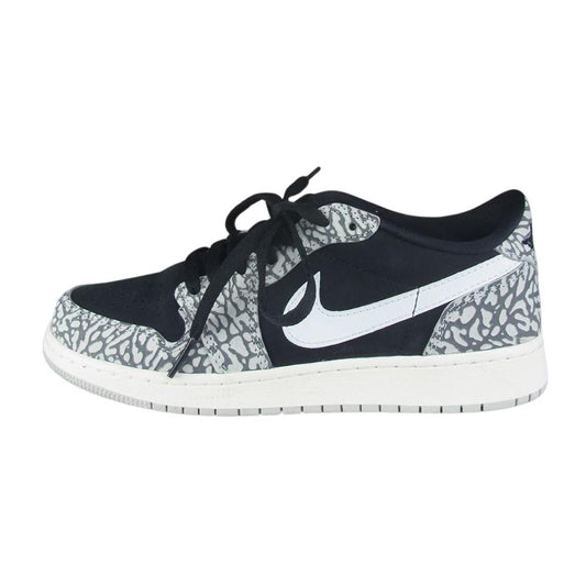 NIKE ナイキ CZ0858-001 GS Air Jordan 1 Retro Low OG Black Cement AJ1 エアジョーダン レトロ ロー ブラック セメント スニーカー ブラック系 24cm【中古】