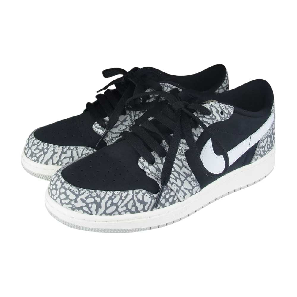 NIKE ナイキ CZ0858-001 GS Air Jordan 1 Retro Low OG Black Cement AJ1 エアジョーダン レトロ ロー ブラック セメント スニーカー ブラック系 24cm【中古】