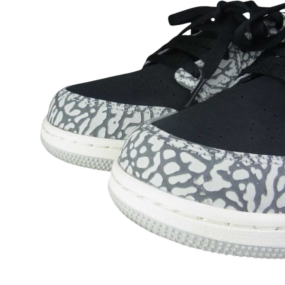 NIKE ナイキ CZ0858-001 GS Air Jordan 1 Retro Low OG Black Cement AJ1 エアジョーダン レトロ ロー ブラック セメント スニーカー ブラック系 24cm【中古】