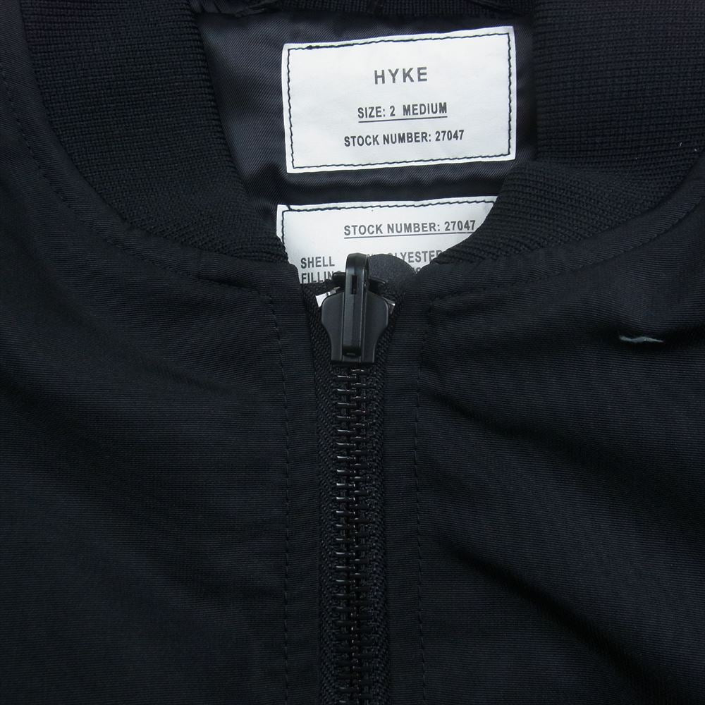 HYKE ハイク 22AW 27047-0102 United Arrows ユナイテッドアローズ 別注 MA-1 リバーシブル ブルゾン ブラック系 02【新古品】【未使用】【中古】