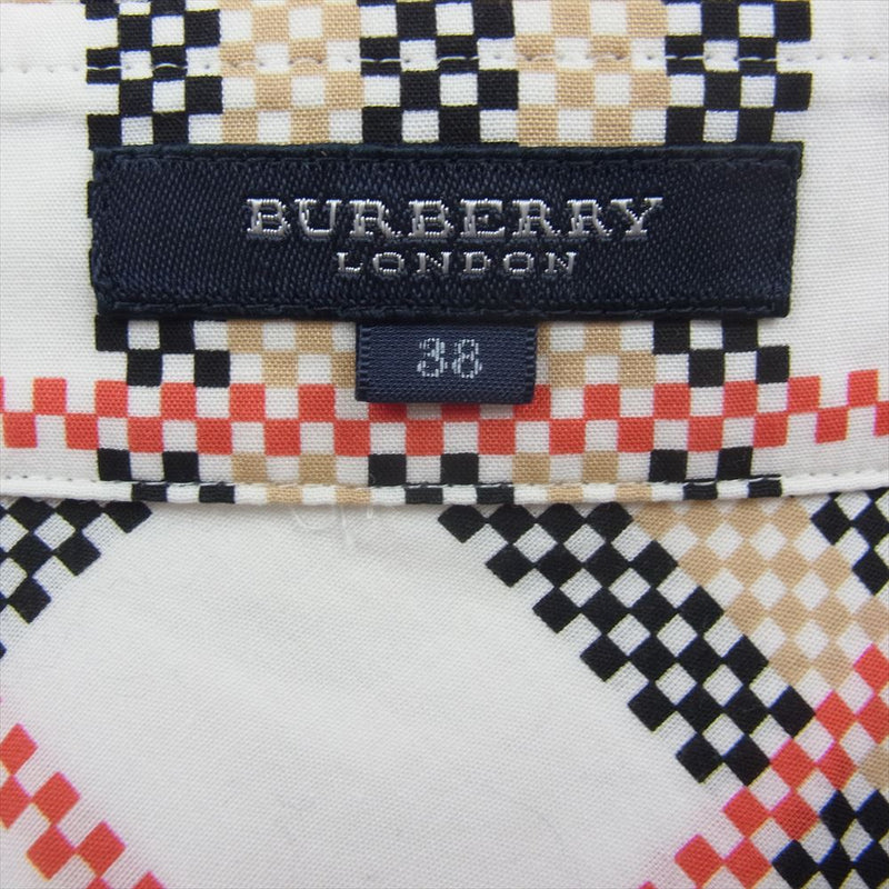 BURBERRY LONDON バーバリー ロンドン チェック 長袖 シャツ マルチカラー系 38【中古】