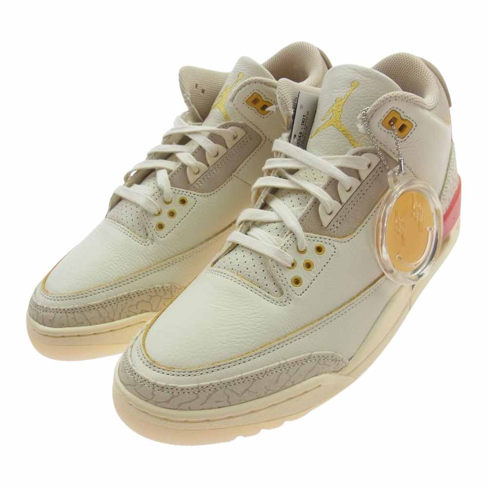 NIKE ナイキ FN0344-901 × J Balvin J・バルヴィン Air Jordan 3 Retro SP Sunset エアジョーダン3 レトロ SP サンセット スニーカー オフホワイト系 27.5cm【新古品】【未使用】【中古】