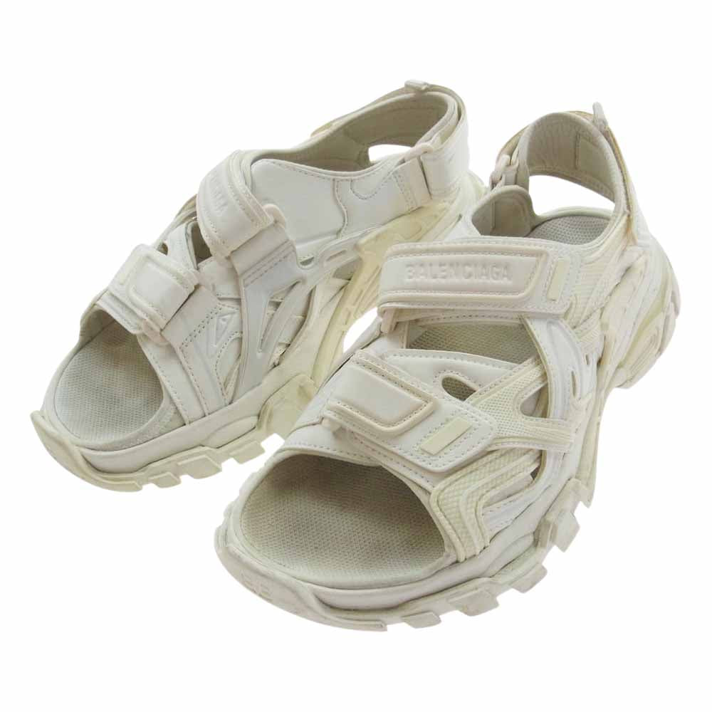 BALENCIAGA バレンシアガ 617542 TRACK SANDAL トラック サンダル スニーカー オフホワイト系 26.5cm【中古】