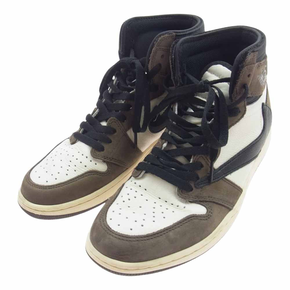 NIKE ナイキ CD4487-100 TRAVIS SCOTT AIR JORDAN 1 HIGH OG TS SP エアジョーダン ワン ハイ ブラウン系 27.5cm【中古】