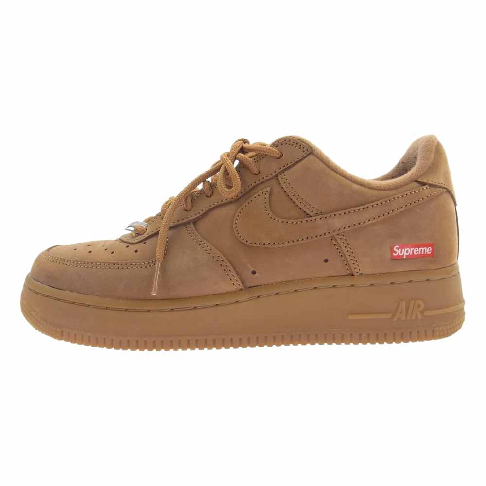 Supreme シュプリーム 21AW DN1555-200 × NIKE ナイキ AIR FORCE 1 LOW W エア フォース 1 ロー ウィート スニーカー ライトブラウン系 24.5cm【中古】