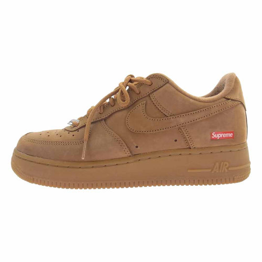 Supreme シュプリーム 21AW DN1555-200 × NIKE ナイキ AIR FORCE 1 LOW W エア フォース 1 ロー ウィート スニーカー ライトブラウン系 24.5cm【中古】