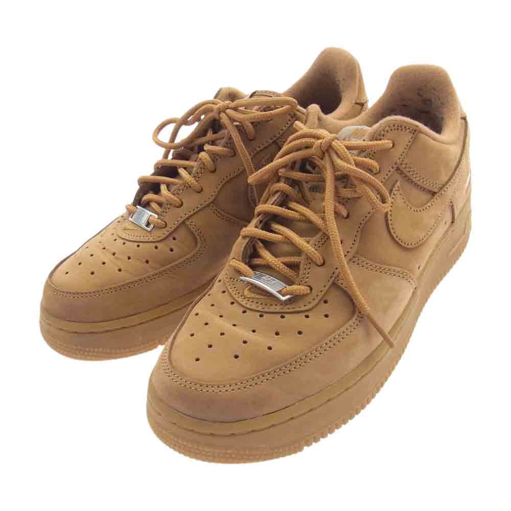 Supreme シュプリーム 21AW DN1555-200 × NIKE ナイキ AIR FORCE 1 LOW W エア フォース 1 ロー ウィート スニーカー ライトブラウン系 24.5cm【中古】