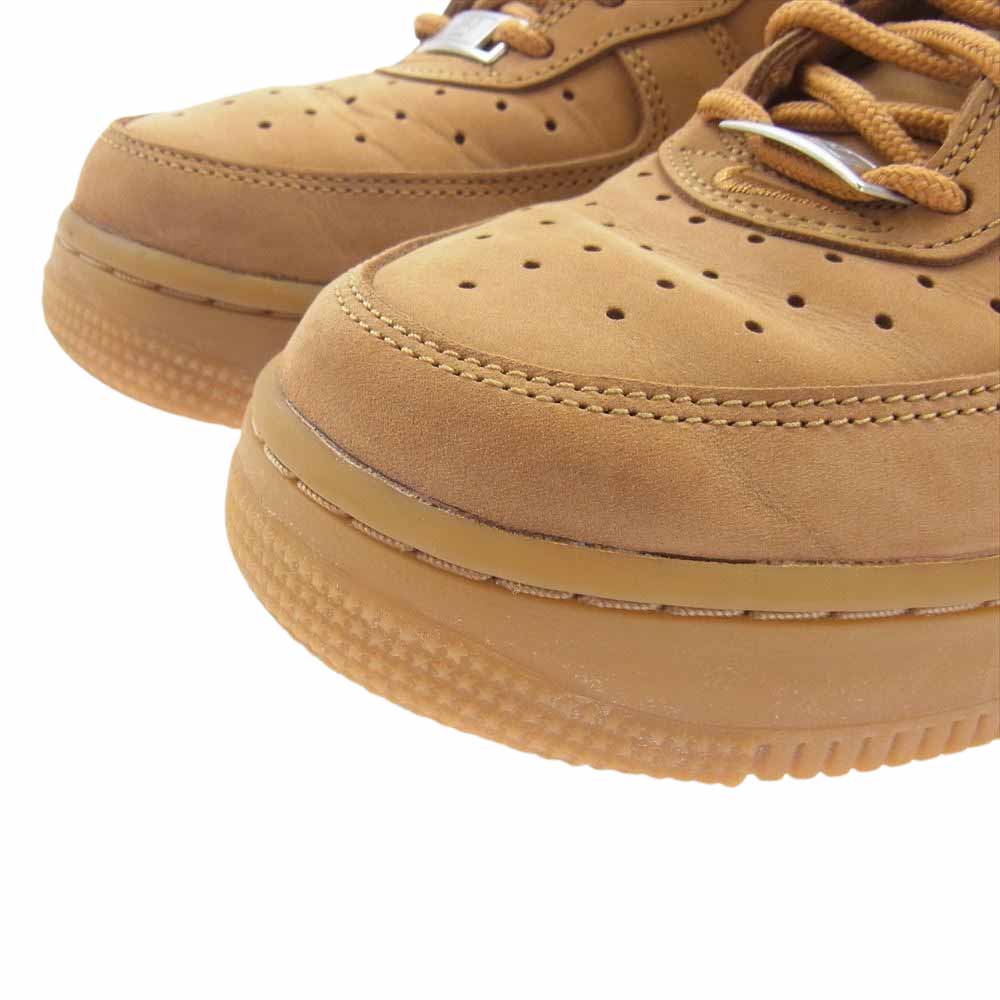 Supreme シュプリーム 21AW DN1555-200 × NIKE ナイキ AIR FORCE 1 LOW W エア フォース 1 ロー ウィート スニーカー ライトブラウン系 24.5cm【中古】