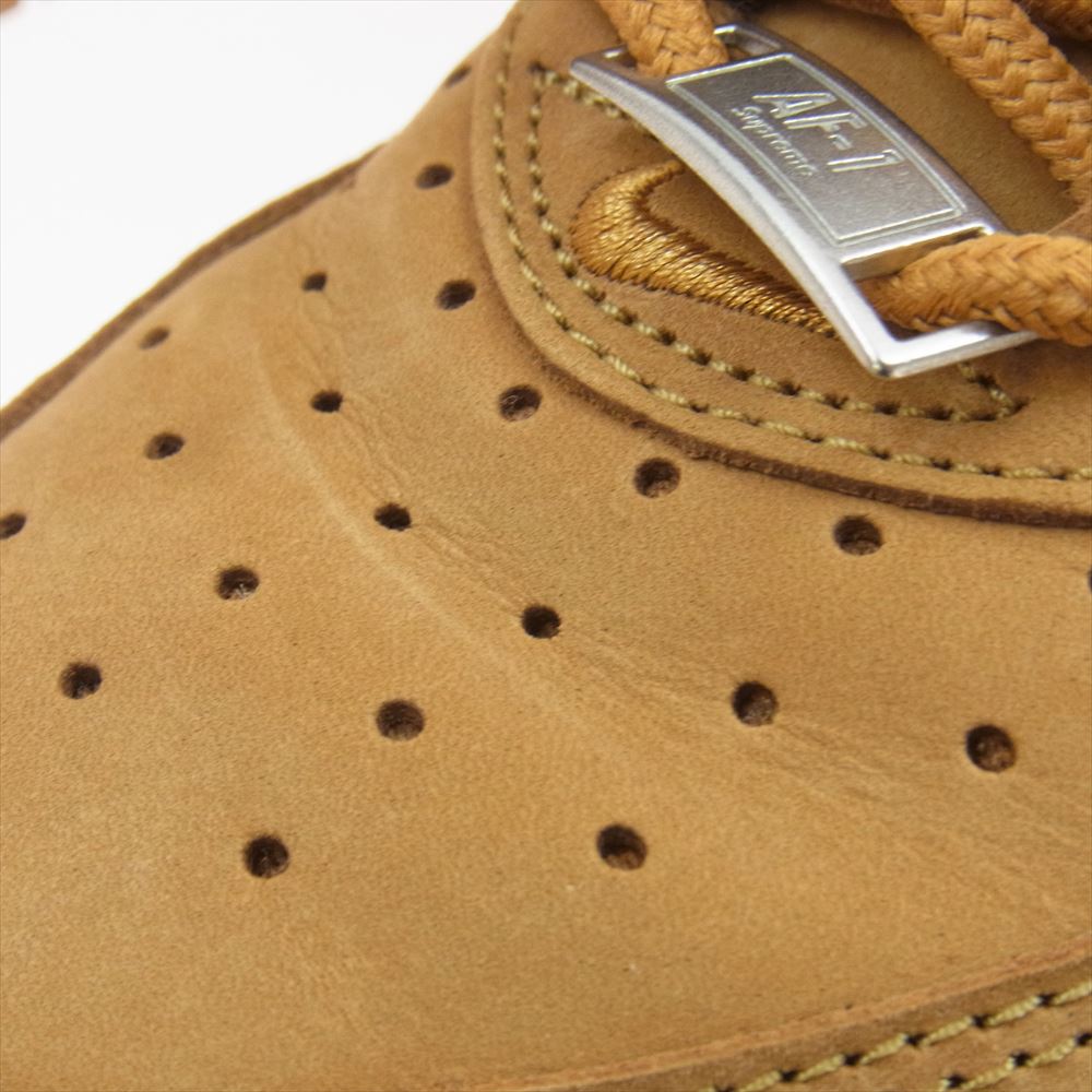 Supreme シュプリーム 21AW DN1555-200 × NIKE ナイキ AIR FORCE 1 LOW W エア フォース 1 ロー ウィート スニーカー ライトブラウン系 24.5cm【中古】