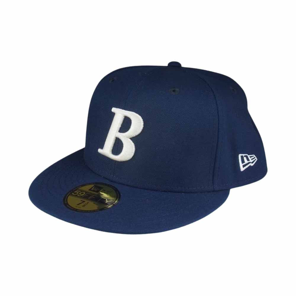 ブリックス アンド ウッド NEW ERA B LOGO ニューエラ B ロゴ キャップ ネイビー系 58.4㎝【美品】【中古】