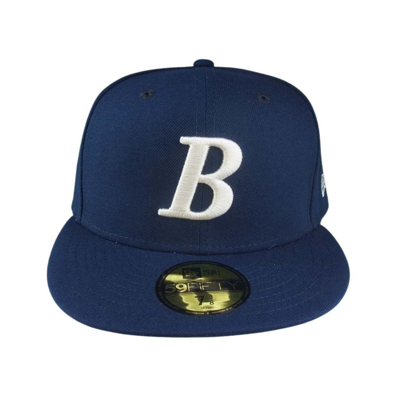 ブリックス アンド ウッド NEW ERA B LOGO ニューエラ B ロゴ キャップ ネイビー系 58.4㎝【美品】【中古】