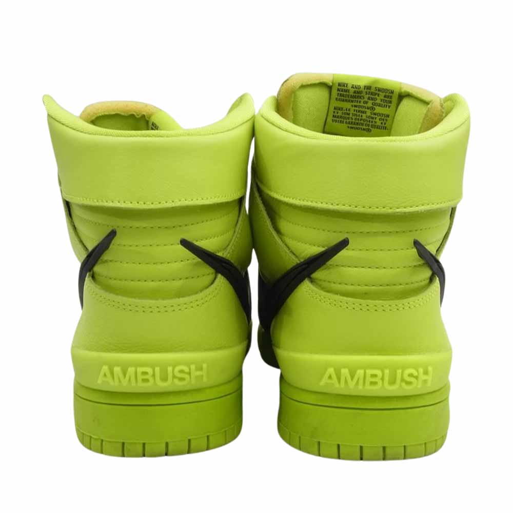 NIKE ナイキ CU7544-300 × AMBUSH DUNK HIGH FLASH LIME アンブッシュ ダンク ハイ フラッシュライム ライトグリーン系 27.5【中古】