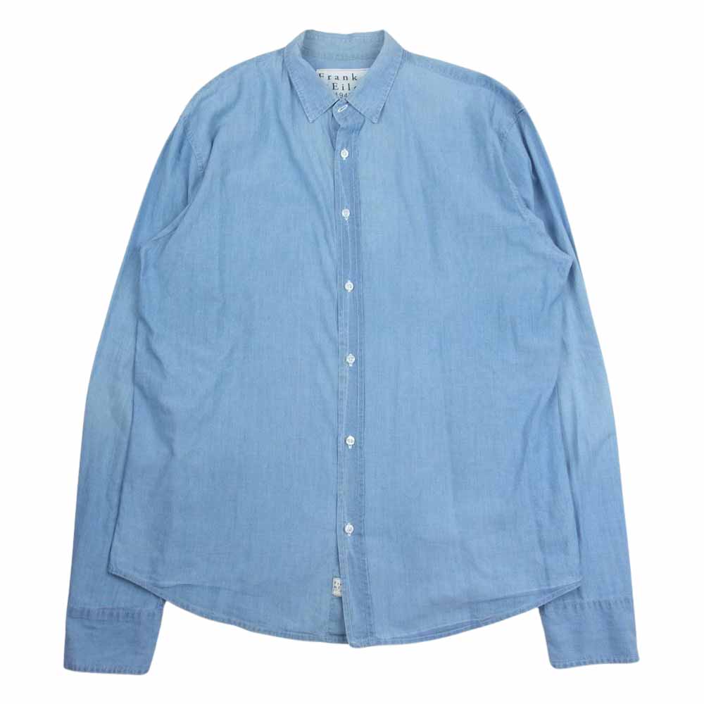 フランクアンドアイリーン PAUL 長袖 ドレス シャツ インディゴブルー系 M【中古】