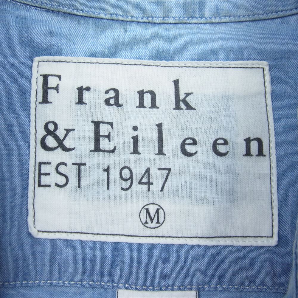 フランクアンドアイリーン PAUL 長袖 ドレス シャツ インディゴブルー系 M【中古】