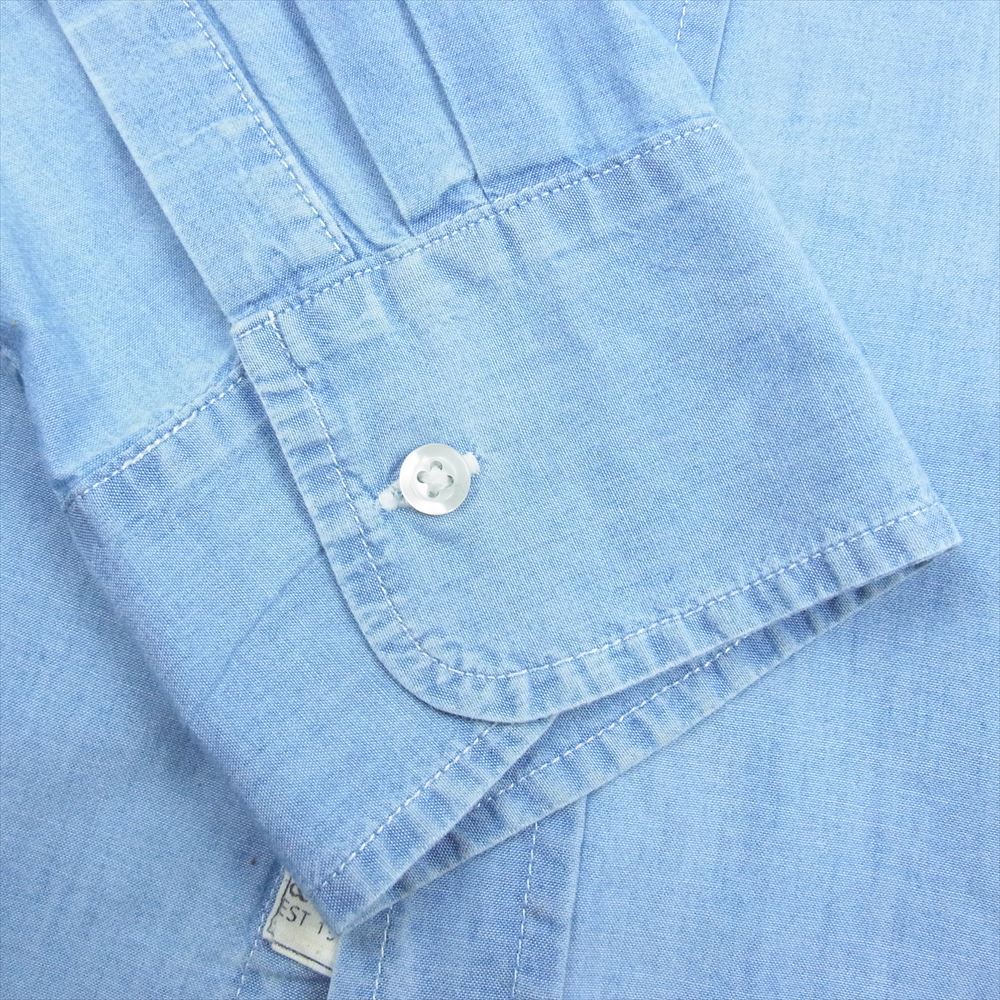 フランクアンドアイリーン PAUL 長袖 ドレス シャツ インディゴブルー系 M【中古】