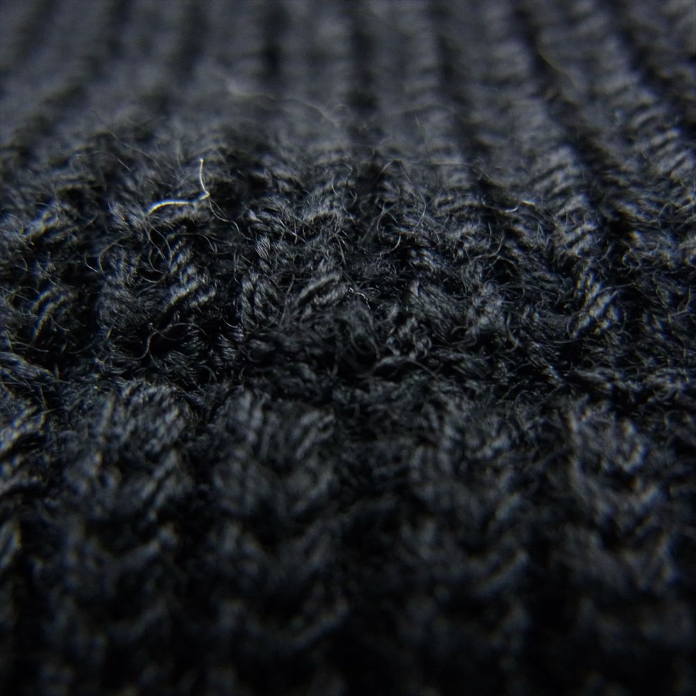 MAISON MARGIELA メゾンマルジェラ 23SS SI1HA0013 S17781 ④⑭ライン ドライバーズニット フルジップ コットンウール7ゲージ ニット ジャケット ブラック ブラック系 M【美品】【中古】