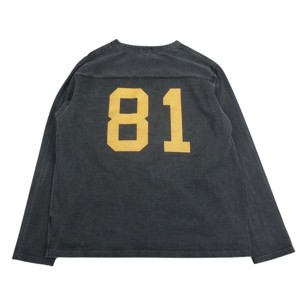 ミッションディストリクト NATIVE JAPANESE ネイティブジャパニーズ MISSION DIST. FOOTBALL TEE フットボール 長袖 Tシャツ ブラック系 L【中古】