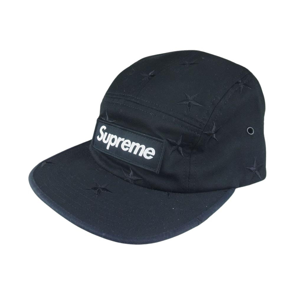 Supreme シュプリーム 13AW BOX LOGO Stars Camp Cap ボックスロゴ スター 星刺繍 キャンプ キャップ ブラック系【中古】