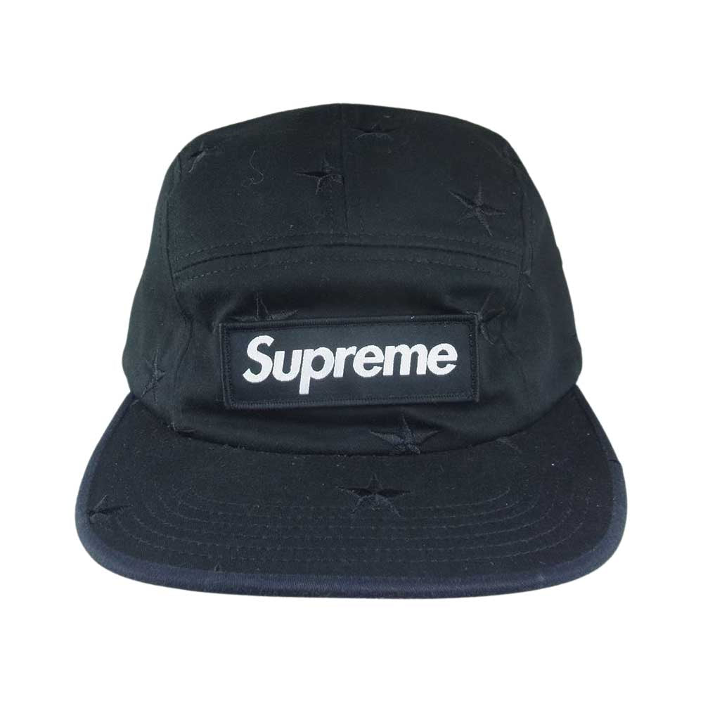 Supreme シュプリーム 13AW BOX LOGO Stars Camp Cap ボックスロゴ スター 星刺繍 キャンプ キャップ ブラック系【中古】