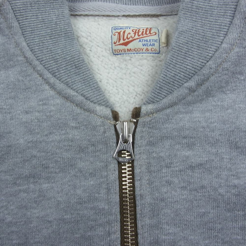 TOY'S McCOY トイズマッコイ McHILL SPORTS WEAR C-2 SWEAT ジップアップ スウェット グレー系 36【中古】