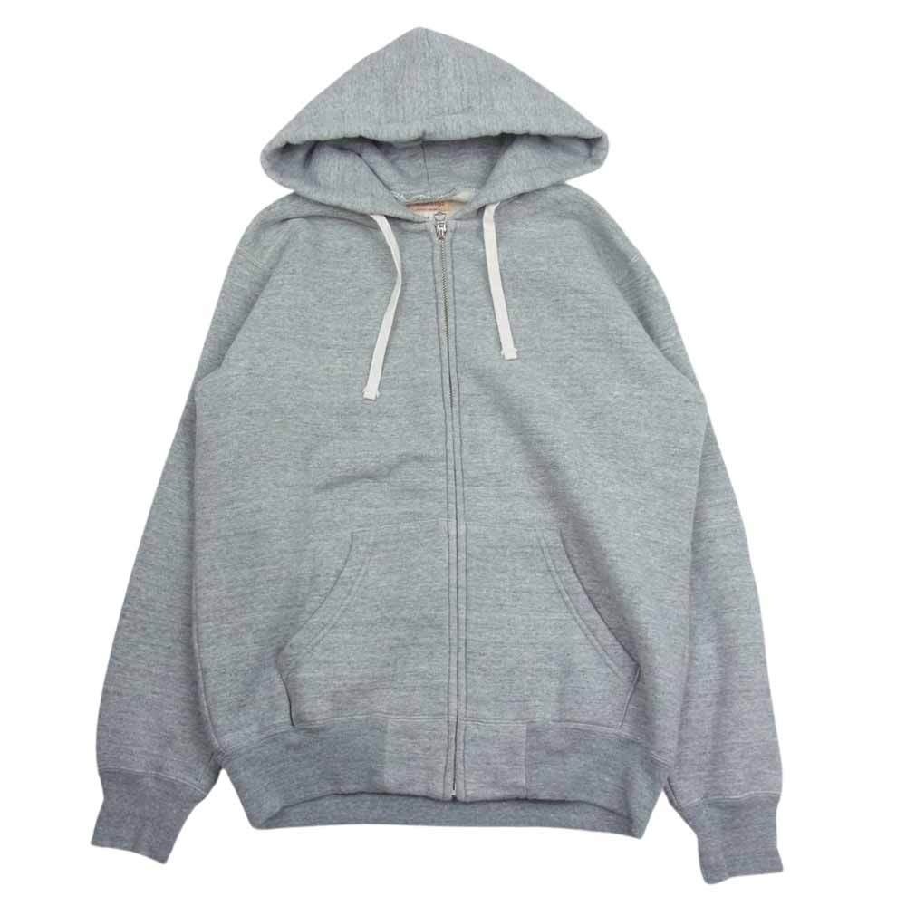 The REAL McCOY'S ザリアルマッコイズ QUALITY GARMENTS  コットン スウェット ジップ パーカー グレー系 S【中古】
