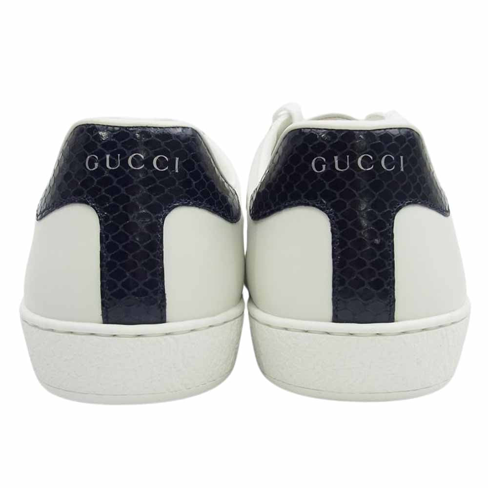 GUCCI グッチ 386750 シェリーライン レザー ローカット スニーカー ホワイト系 7【新古品】【未使用】【中古】