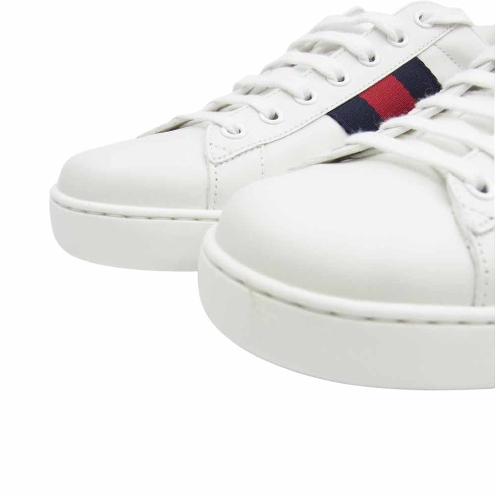 GUCCI グッチ 386750 シェリーライン レザー ローカット スニーカー ホワイト系 7【新古品】【未使用】【中古】