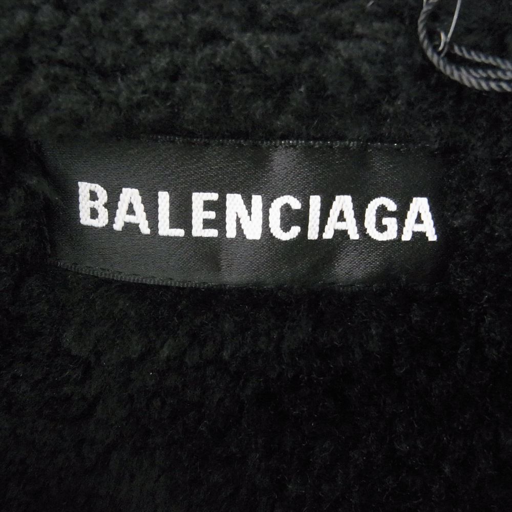 BALENCIAGA バレンシアガ 19AW 583230 TFW01 フェイクシアリング デニム ジャケット 内ボア インディゴブルー系 44【美品】【中古】