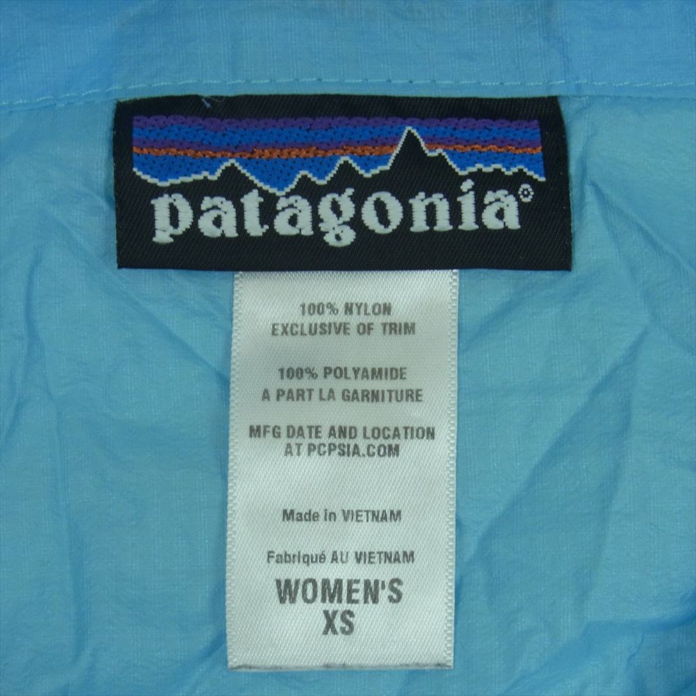 patagonia パタゴニア 11AW 24027 11年製 hoodini full zip jacket ウィメンズ フーディニ フルジップ パッカブル ジャケット ライトブルー系 XS【中古】