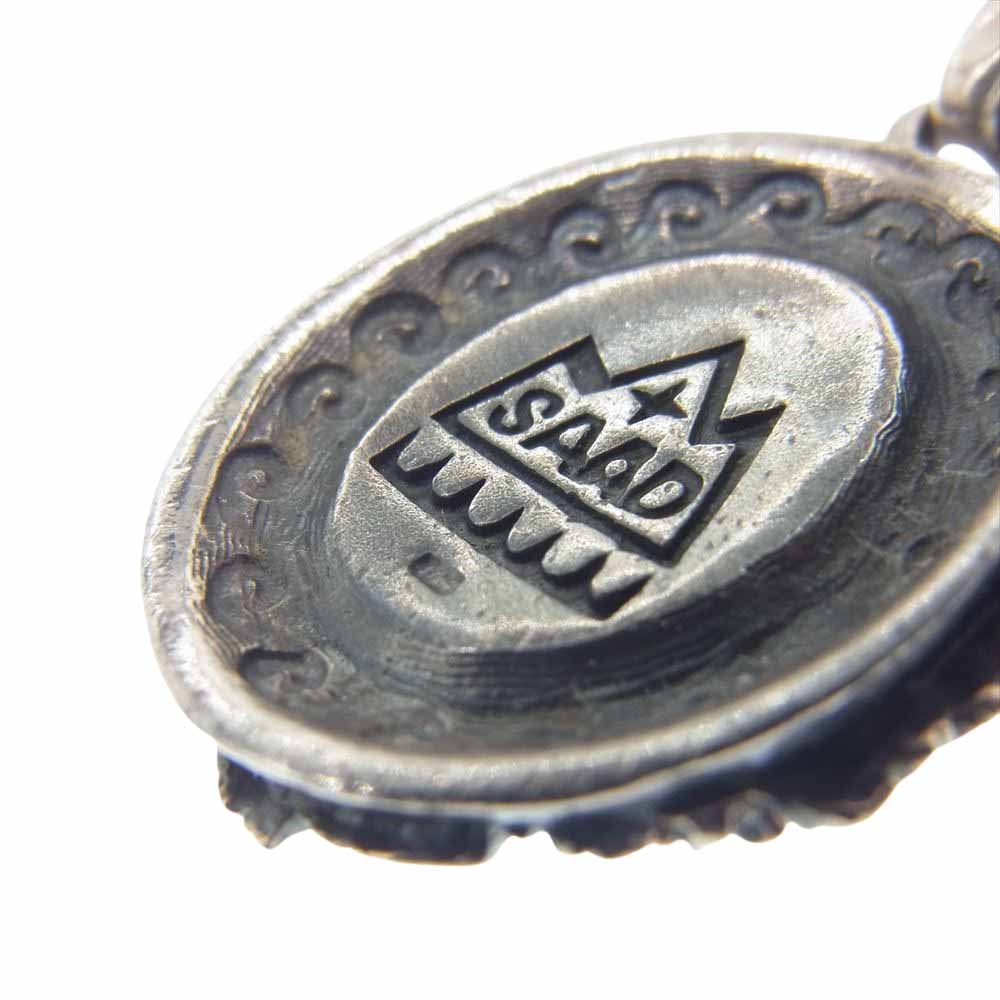 SAAD サード フェザー オニキス シルバー ペンダント トップ グレー系【中古】