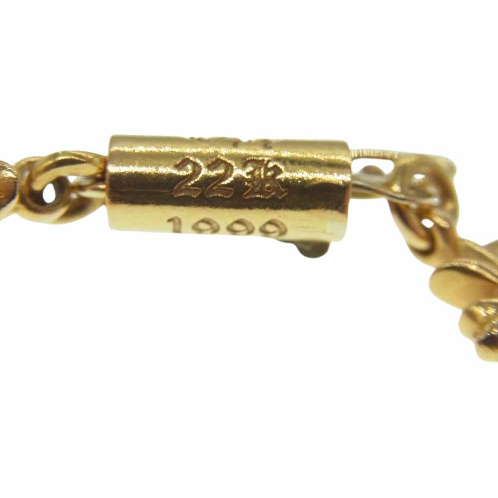 CHROME HEARTS クロムハーツ（原本無） 22K TNY ECH PLS タイニーE CHプラス パヴェダイヤ 10LINK ブレスレット ゴールド系【中古】